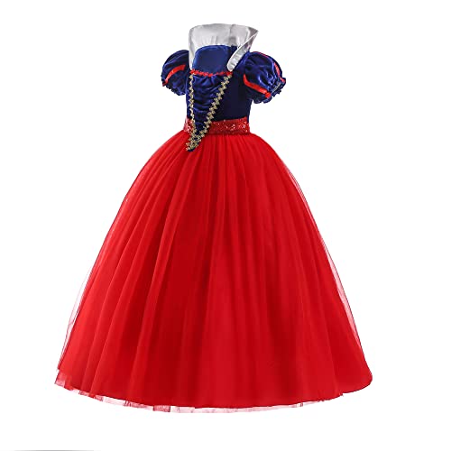 ELSA & ANNA Prinzessin Kleid Mädchen – Eiskönigin – Prinzessinnenkostüm – Mädchen Kleid für Partys, Geburtstage, Fasching, Karneval und Halloween – Prinzessin Kostüm Mädchen – 2-3 Jahre (SNWRED03) von ELSA & ANNA