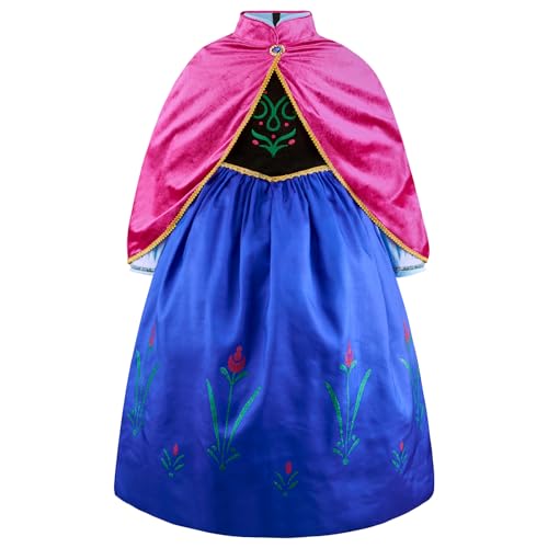 ELSA & ANNA Prinzessin Kleid Mädchen – Eiskönigin – Prinzessinnenkostüm – Mädchen Kleid für Partys, Geburtstage, Fasching, Karneval und Halloween – Prinzessin Kostüm Mädchen – 3-4 Jahre (UK-SEP308) von ELSA & ANNA