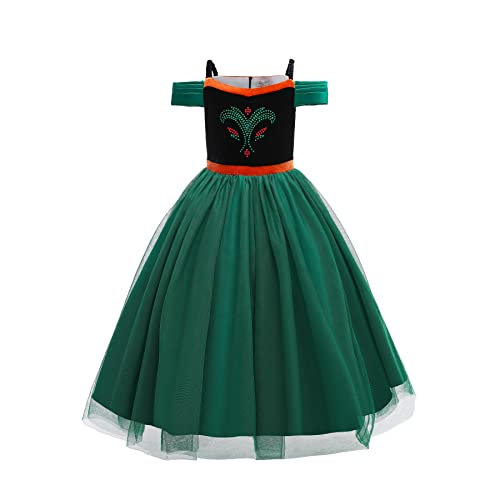 ELSA & ANNA Prinzessin Kleid Mädchen – Eiskönigin – Prinzessinnenkostüm – Mädchen Kleid für Partys, Geburtstage, Fasching, Karneval und Halloween – Prinzessin Kostüm Mädchen – 4-5 Jahre (FR200) von ELSA & ANNA