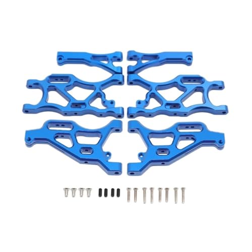 6-teiliges Upgrade-Metall-Querlenker-Set, kompatibel mit 1/7 6S und 1/8 6S RC-Autos vorne und hinten(Blue) von ELUPNMF