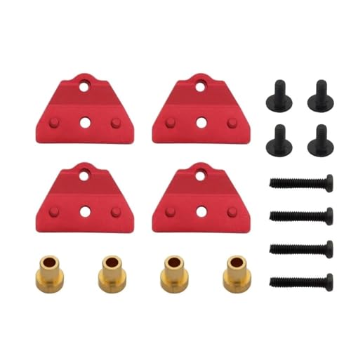 DIY Metall Stoßdämpfer Halterung Upgrade Und Modifikation Compatible with MN82 MN78 1/12 RC Auto Vorne Und Hinten(Red for MN78) von ELUPNMF