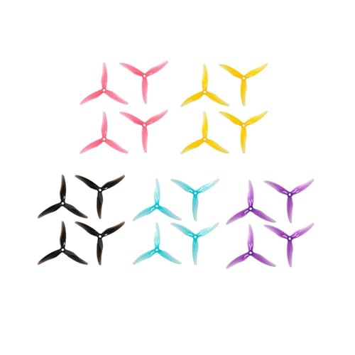 ELUPNMF 10Pairs 20PCS JB 51477 5,1X4,77X3 3-PC Kompatibel mit RC 5 Zoll 4S 6S FPV Racing Freestyle Drohnen(Mix Color) von ELUPNMF