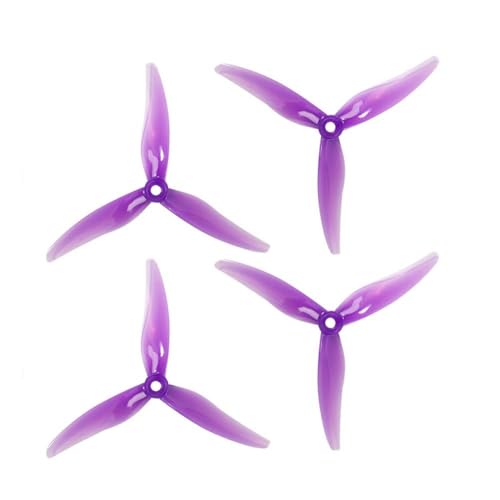 ELUPNMF 10Pairs 20PCS JB 51477 5,1X4,77X3 3-PC Kompatibel mit RC 5 Zoll 4S 6S FPV Racing Freestyle Drohnen(Purple) von ELUPNMF