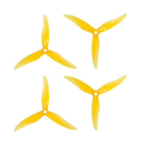 ELUPNMF 10Pairs 20PCS JB 51477 5,1X4,77X3 3-PC Kompatibel mit RC 5 Zoll 4S 6S FPV Racing Freestyle Drohnen(Yellow) von ELUPNMF