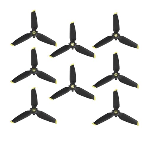 ELUPNMF 4 Paar kompatible FPV-Drohnenpropeller Kompatibel mit Quadcopter-Zubehör(4PAIRS GOLDEN) von ELUPNMF