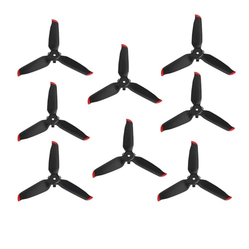 ELUPNMF 4 Paar kompatible FPV-Drohnenpropeller Kompatibel mit Quadcopter-Zubehör(4PAIRS RED) von ELUPNMF