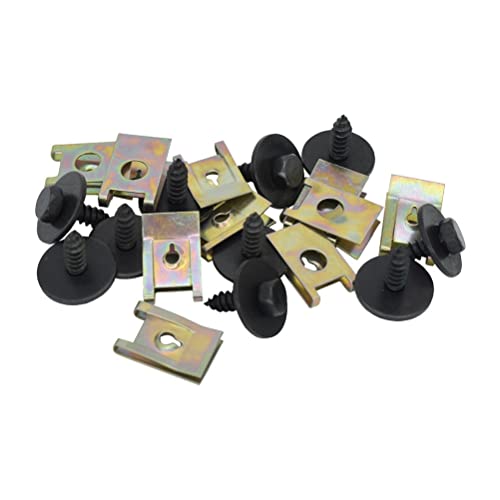 ELUPNMF 40 Stück U-förmige Clips und Unterlegscheiben Kompatibel mit Chassis-Motorschutzschrauben, kompatibel mit Auto-Stoßfänger-B-Sechskant ELUPNMF 40 Stück U-förmige Clips und Unterlegscheiben Kompatibel mit Chassis-Motorschutzschrauben, kompatibel mit Auto-Stoßfänger-B-Sechskant von ELUPNMF