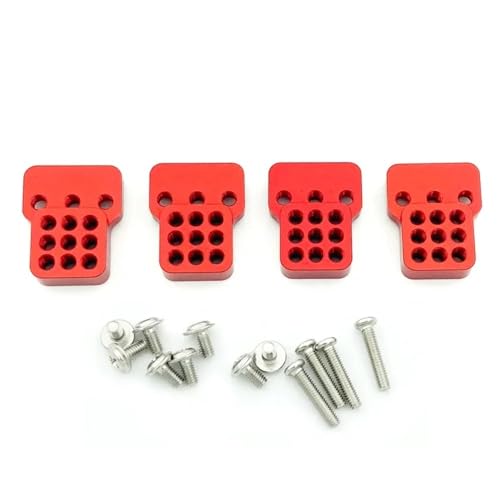 Einstellbare Metall Stoßdämpfer Halterung Extender Sitz Compatible with B14 B16 B24 C14 C24 B36 MN D91 RC Auto Montieren Teile Zubehör(Red) von ELUPNMF