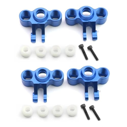 Metall Achse Träger Knuckle Arm 7034 Vorne Und Hinten Upgrade Compatible with 1/16 RC Auto E-Revo Zubehör(4pcs Blue) von ELUPNMF