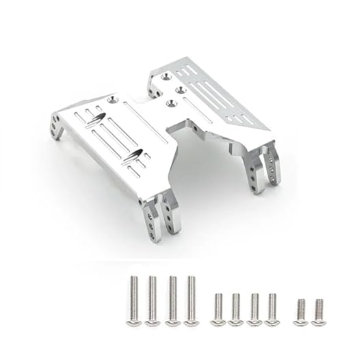 Metallchassis Skid Plate Getriebehalterung Compatible with UTB10 1.9 UTB 1/10 RC Crawler Auto Upgrade Teile(Silver) von ELUPNMF