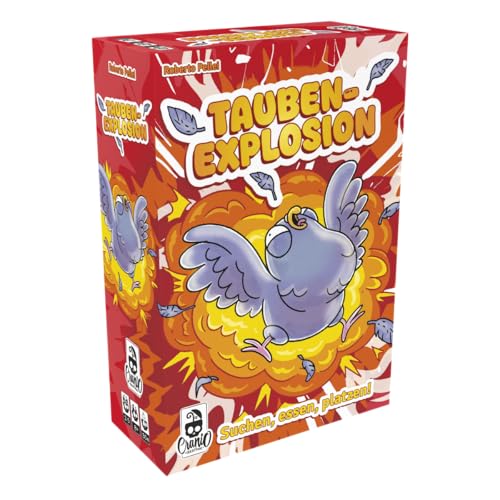ELZNIR Games Taubenexplosion – Verrücktes Familienspiel mit Tauben, Futterkarten & Explosionen, für 2–5 Spieler, Set Collection & Take That, ab 8 Jahren, Deutsch ELZNIR Games Taubenexplosion – Verrücktes Familienspiel mit Tauben, Futterkarten & Explosionen, für 2–5 Spieler, Set Collection & Take That, ab 8 Jahren, Deutsch von ELZNIR GAMES