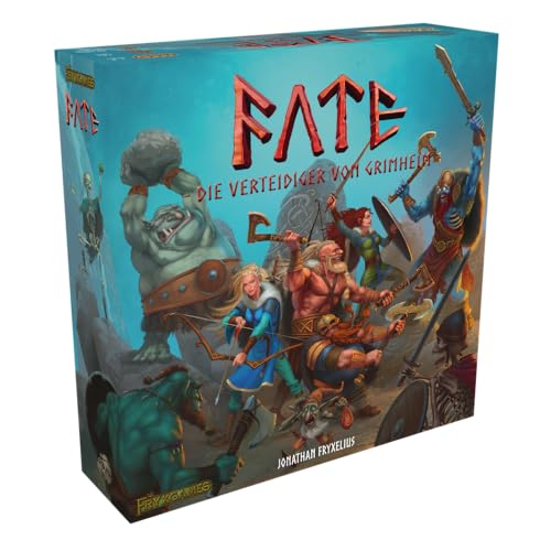 Fate: Verteidiger von Grimheim, ELZNIR GAMES,kooperatives Fantasy-Brettspiel, Tower-Defense Strategie, für 1-4 Spieler, ab 14 Jahren, episches Abenteuer, Helden & Magie, taktisches Spiel, FryxGames von ELZNIR GAMES