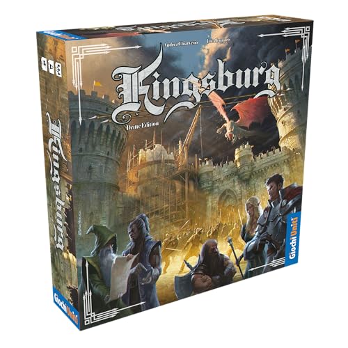 Kingsburg (3. Edition), ELZNIR GAMES, strategisches Brettspiel, Dice-Placement & Ressourcenmanagement, 2-5 Spieler, ab 10 Jahren, 90 Min, mittelalterliche Stadtentwicklung, inklusive Erweiterungen von ELZNIR GAMES