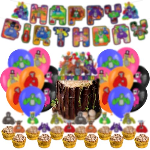 31 Stück Geburtstag Deko,Birthday Party Supplies, Geburtstag Tortendeko, Dekoration HAPPY BIRTHDAY Banner Cupcake-Topper Party Einladungskarte für Jungen und Mädchen von ELfcAt