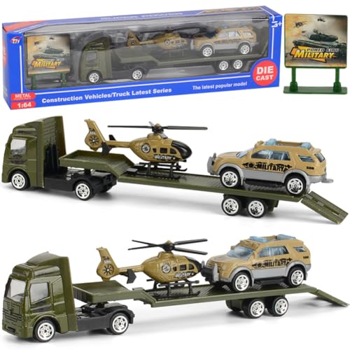 ELfcAt Autotransporter Spielzeug Toys Car Carrier Transport Träger Truck Spielzeugauto Set Auto Spielzeug Für Kinder Mit 12 Mini Metallauto Geschenk Spielzeug Ab 3 4 5 Jahre Junge(B) von ELfcAt