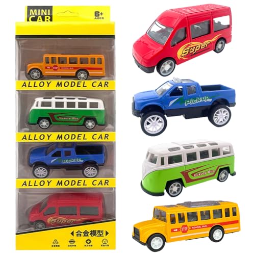 ELfcAt Zurückziehen Spielzeugautos Set, Kleine Autos, Mini Spielzeug Auto Kinder, Kleinkindspielzeug, Lustiges Pädagogisches Kleines Weltspielzeug, Zurückziehen Stadtautos für Jungen und Mädchen von ELfcAt