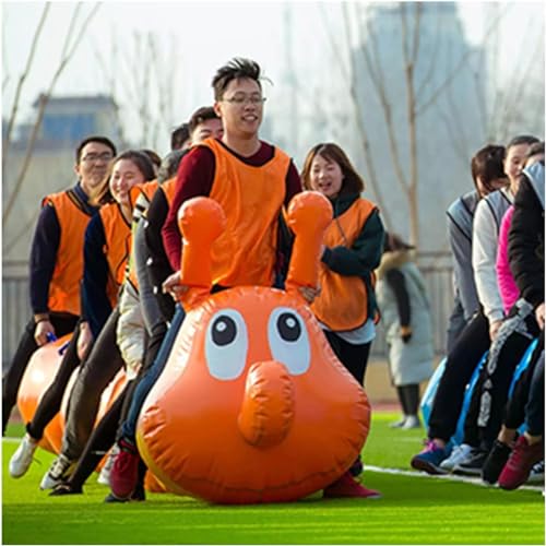 ELzEy Multiplayer-Spiel im Freien Outdoor Team Play Field Day Outdoor-Teamwork-Spiele, aufblasbare Spielzeugausrüstung, Teambuilding-Aktivitätsspiel (Color : Orange, Size : 6 Seats) von ELzEy