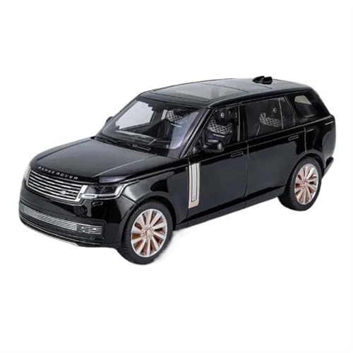 EMRGAZQD Motorfahrzeuge Replika Auto 1/18 Für Land Rover Range Rover SUV Druckguss-Metallautomodell Sound Und Licht Geschenk Miniaturauto Kunst Originalgetreue Nachbildung(Black) von EMRGAZQD