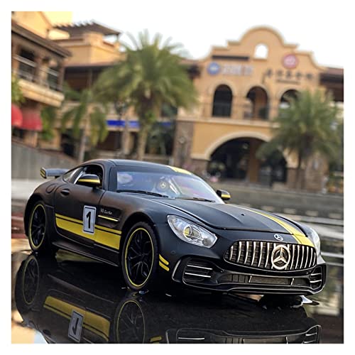 EMRGAZQD Motorfahrzeuge Replika Auto 1/24 Für Benz AMG-GTR Simulation Diecast Sportwagen Modell Sound Licht Fahrzeuge Originalgetreue Nachbildung(Black) von EMRGAZQD