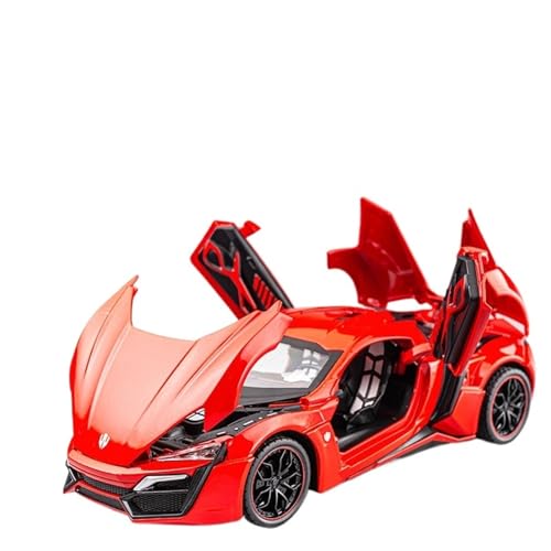 EMRGAZQD Motorfahrzeuge Replika Auto 1/24 Für Lykan Hypersport Miniatur Supercars Druckgussmodell Sammlerauto Legierung Pullback-Fahrzeuge Originalgetreue Nachbildung(Red) von EMRGAZQD