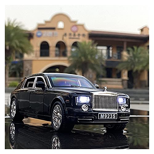 EMRGAZQD Motorfahrzeuge Replika Auto 1/24 Für Rolls Royce Phantom Simulation Diecast Auto Modell Sound Licht Fahrzeuge Weihnachten Geschenk Originalgetreue Nachbildung(Black B) von EMRGAZQD