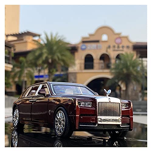 EMRGAZQD Motorfahrzeuge Replika Auto 1/24 Für Rolls Royce Phantom Simulation Diecast Auto Modell Sound Licht Fahrzeuge Weihnachten Geschenk Originalgetreue Nachbildung(Red) von EMRGAZQD