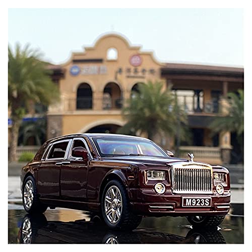 EMRGAZQD Motorfahrzeuge Replika Auto 1/24 Für Rolls Royce Phantom Simulation Diecast Auto Modell Sound Licht Fahrzeuge Weihnachten Geschenk Originalgetreue Nachbildung(Red B) von EMRGAZQD