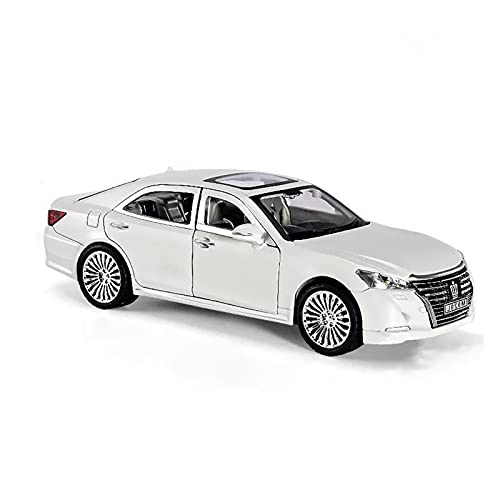 EMRGAZQD Motorfahrzeuge Replika Auto 1/24 Für TOYOTA CROWN Legierung Diecast Auto Modell Sammlung Sound Licht Fahrzeuge Geschenk Originalgetreue Nachbildung(White) von EMRGAZQD