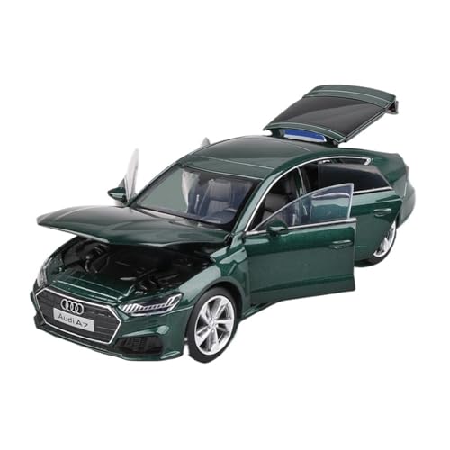 EMRGAZQD Motorfahrzeuge Replika Auto 1/32 for Audi A7 Maßstab Fertig Sport Modell Druckguss Fahrzeuge Mit Sound Und Licht Pull-back Originalgetreue Nachbildung(Green) von EMRGAZQD