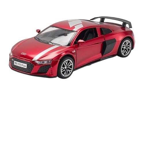 EMRGAZQD Motorfahrzeuge Replika Auto 1/32 for Audi R8 V10 Plus Supercars Simulation Fahrzeuge Maßstab Fertig Modell Auto Ornamente Pull-back-Auto Originalgetreue Nachbildung(Red) von EMRGAZQD