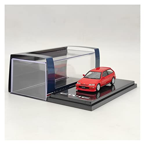 EMRGAZQD Motorfahrzeuge Replika Auto 1/64 Für Honda Civic EF9 Sir Legierung Druckguss Rot Automodell Simulation Fahrzeug Erwachsene Sammlerstück Ornament Originalgetreue Nachbildung von EMRGAZQD