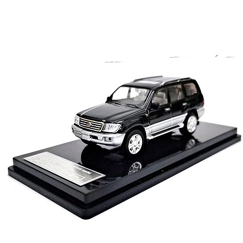 EMRGAZQD Motorfahrzeuge Replika Auto 1/64 Für Toyota Land Cruiser LC100 SUV-Druckguss-Metallautomodell, Geländewagen, Sammlerstück Originalgetreue Nachbildung (Color : Black) von EMRGAZQD