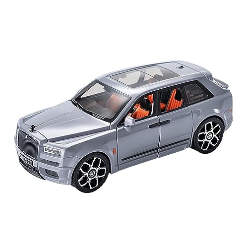 EMRGAZQD Motorfahrzeuge Replika Auto 1:20 Für Rolls Royce Cullinan SUV Automodell Aus Legiertem Druckgussmetall Mit Sound Und Leichten Autoverzierungen Originalgetreue Nachbildung(Titanium) von EMRGAZQD