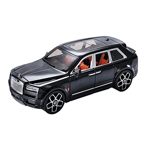 EMRGAZQD Motorfahrzeuge Replika Auto 1:20 for Rolls Royce Cullinan SUV Legierung Automodell Sound Und Licht Simulation Spielzeug Dekoration Geschenk Originalgetreue Nachbildung (Color : Black) von EMRGAZQD