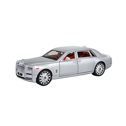 EMRGAZQD Motorfahrzeuge Replika Auto 1:20 for Rolls Royce Phantom Alloy Diecasts Metall Automodell Ornamente Simulation Sound Licht Spielzeug Geschenk Originalgetreue Nachbildung (Color : Silver) von EMRGAZQD