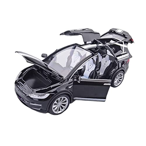 EMRGAZQD Motorfahrzeuge Replika Auto 1:20 for Tesla Model X Alloy Diecast Metal Modified Car Model Simulation Collection Sound Light Toy Gift Originalgetreue Nachbildung (Color : Black) von EMRGAZQD