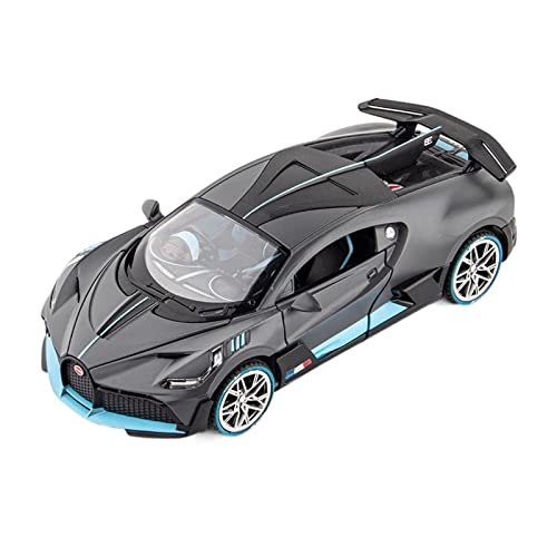 EMRGAZQD Motorfahrzeuge Replika Auto 1:22 for Bugatti Veyron DIVO Legierung Automodell Diecast Metall Auto Dekoration Sound Und Licht Spielzeug Geschenk Originalgetreue Nachbildung(Color:Black) von EMRGAZQD