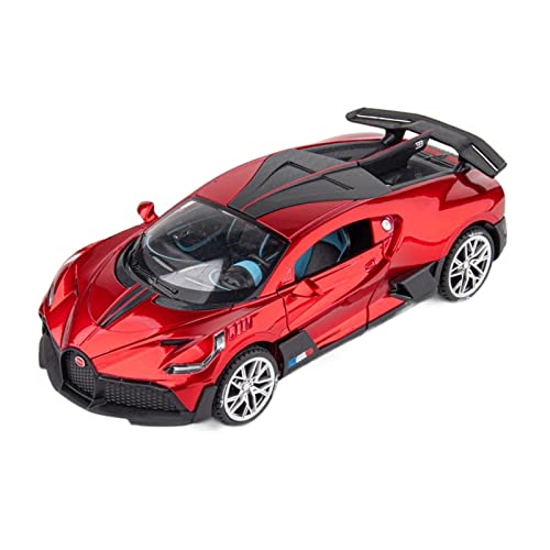 EMRGAZQD Motorfahrzeuge Replika Auto 1:22 for Bugatti Veyron DIVO Legierung Automodell Diecast Metall Auto Dekoration Sound Und Licht Spielzeug Geschenk Originalgetreue Nachbildung(Color:Red) von EMRGAZQD