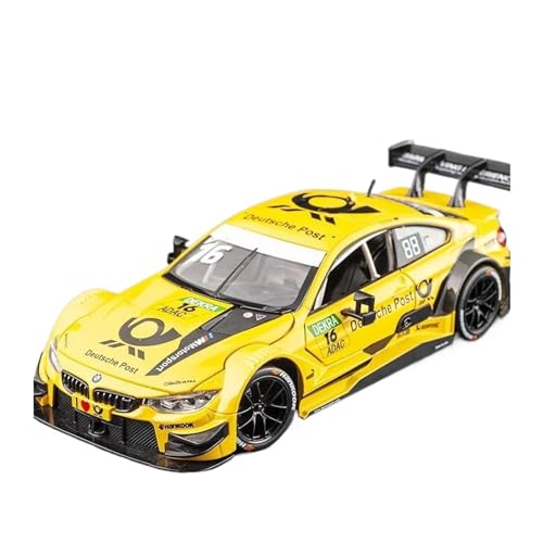 EMRGAZQD Motorfahrzeuge Replika Auto 1:24 Für BMW M4 GT3 Legierung Sportwagen Modell Diecast Metall Auto Fahrzeuge Modell Simulation Sammlung Geschenk Originalgetreue Nachbildung(M4 DTM Yellow) von EMRGAZQD