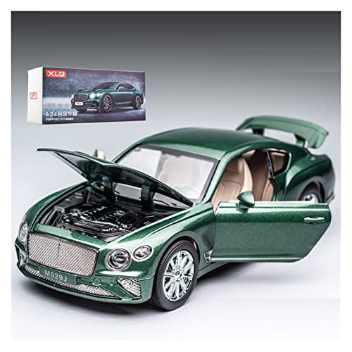 EMRGAZQD Motorfahrzeuge Replika Auto 1:24 Für Bentley GT Simulation Legierung Auto Modell Sound Licht Druck Druck Zurückziehen Autos Geschenke Originalgetreue Nachbildung(Green) von EMRGAZQD