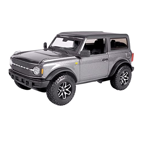 EMRGAZQD Motorfahrzeuge Replika Auto 1:24 Für Ford Bronco Wildtrak 2021 Legierung Auto Metalldruckguss Statische Simulation Mini Replik Spielzeugmodell Originalgetreue Nachbildung(Color:Silver) von EMRGAZQD