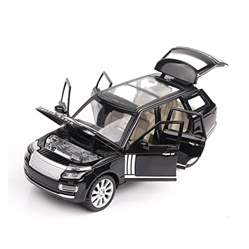 EMRGAZQD Motorfahrzeuge Replika Auto 1:24 Für Land Rover Range Rover Simulation Diecast Off-road Auto Modell Legierung Zurückziehen Fahrzeuge Geschenk Originalgetreue Nachbildung(Black) von EMRGAZQD