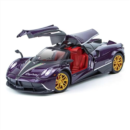 EMRGAZQD Motorfahrzeuge Replika Auto 1:24 Für Pagani Chinesischen Drachen Simulation Auto Modell Sound Und Licht Zurückziehen Sammlung Dekoration Geschenk Originalgetreue Nachbildung(Purple) von EMRGAZQD