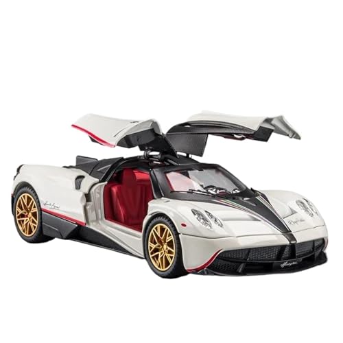 EMRGAZQD Motorfahrzeuge Replika Auto 1:24 Für Pagani Chinesischen Drachen Simulation Auto Modell Sound Und Licht Zurückziehen Sammlung Dekoration Geschenk Originalgetreue Nachbildung(White) von EMRGAZQD