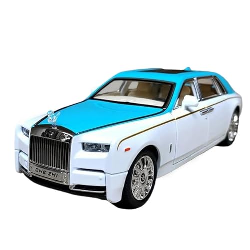 EMRGAZQD Motorfahrzeuge Replika Auto 1:24 Für Rolls-Royce Phantom Simulation Auto Modell Sound Und Licht Zurückziehen Sammlung Dekoration Geschenk Originalgetreue Nachbildung(Blue) von EMRGAZQD