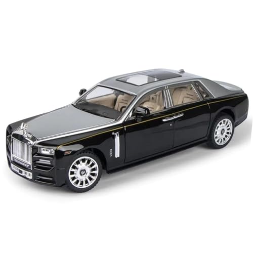 EMRGAZQD Motorfahrzeuge Replika Auto 1:24 Für Rolls-Royce Phantom Simulation Auto Modell Sound Und Licht Zurückziehen Sammlung Dekoration Geschenk Originalgetreue Nachbildung(Silver) von EMRGAZQD