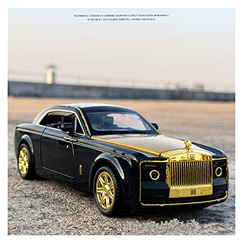 EMRGAZQD Motorfahrzeuge Replika Auto 1:24 Für Rolls-Royce Sweptail Simulation Legierung Auto Modell Metall Sound Licht Fahrzeuge Dekoratives Geschenk Originalgetreue Nachbildung(Black) von EMRGAZQD