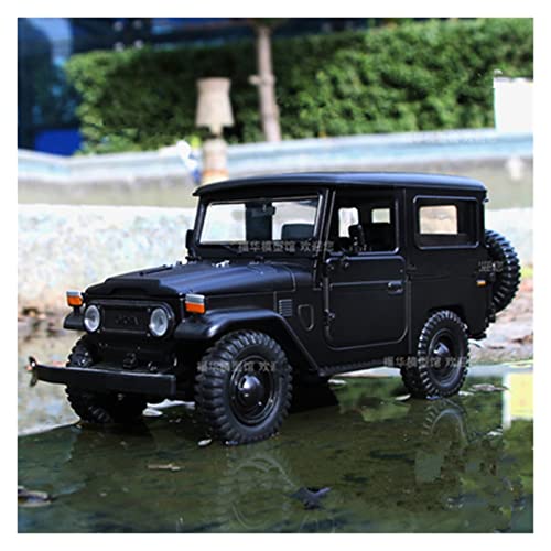 EMRGAZQD Motorfahrzeuge Replika Auto 1:24 Für TOYOTA FJ40 FJ CRUISER Simulation Diecast Auto Modell Kinder Fahrzeuge Geschenk Originalgetreue Nachbildung(Black) von EMRGAZQD