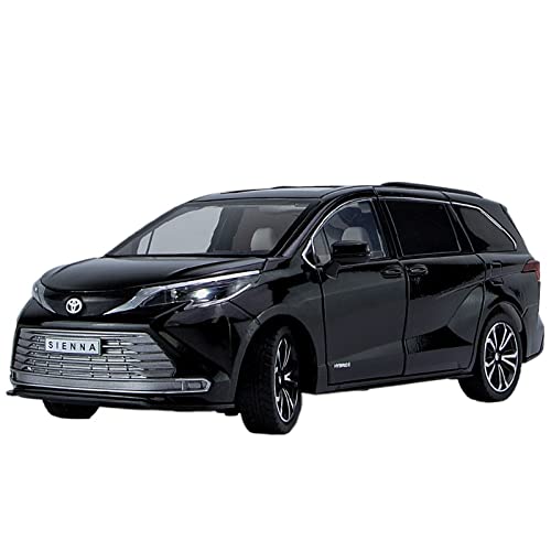 EMRGAZQD Motorfahrzeuge Replika Auto 1:24 Für Toyota Mpv Sienna 2022 Diecast Auto Modell Metall Sammlung Kraftfahrzeuge Handwerk Ornamente Originalgetreue Nachbildung(Black) von EMRGAZQD