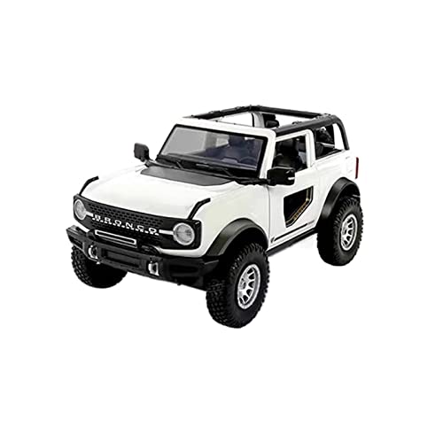 EMRGAZQD Motorfahrzeuge Replika Auto 1:24 Metall Auto Modell Spielzeug Legierung Diecast Statische Simulation Dekoration Geschenk for Ford Bronco Originalgetreue Nachbildung(White) von EMRGAZQD